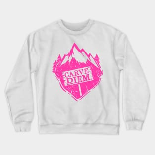 Carve Diem Women Ski Funny Winter T-Shirt and Gift Crewneck Sweatshirt